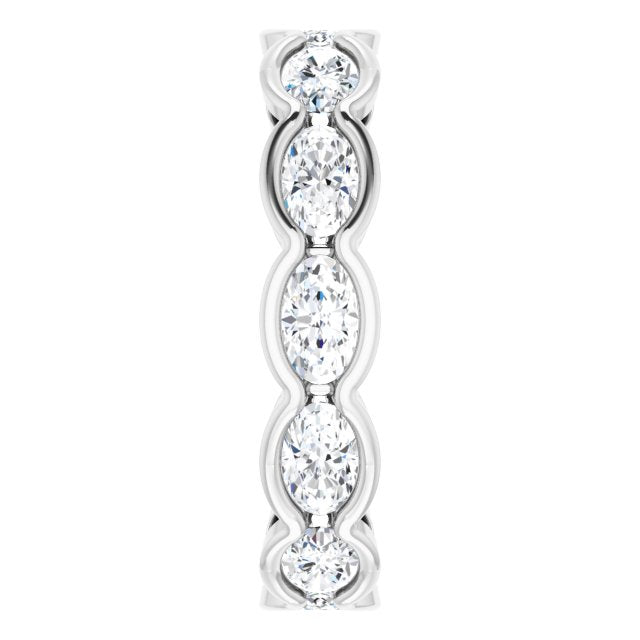 2.52 ct. Oval Diamond Eternity Band-VIRABYANI